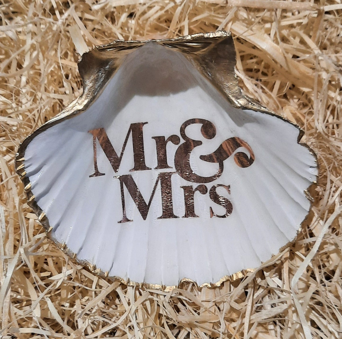 Mr and Mrs scallop shell